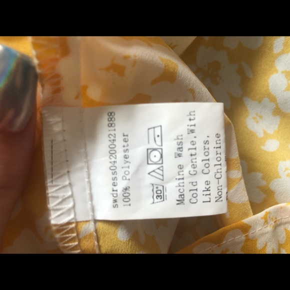 Yellow floral summer dress - Picture 6 of 8